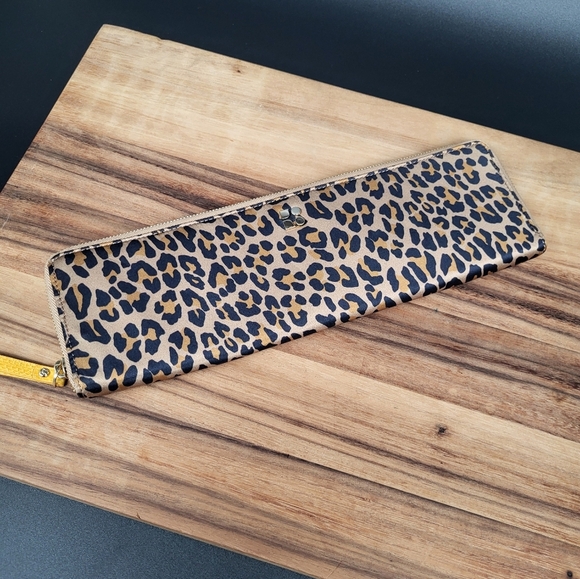 Kate Spade Unique Cloverleaf Leopard Print Evening Bag, 13×4, Never Used
